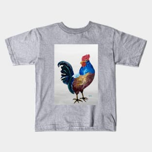 Beautiful Colourful Rooster Painting Kids T-Shirt